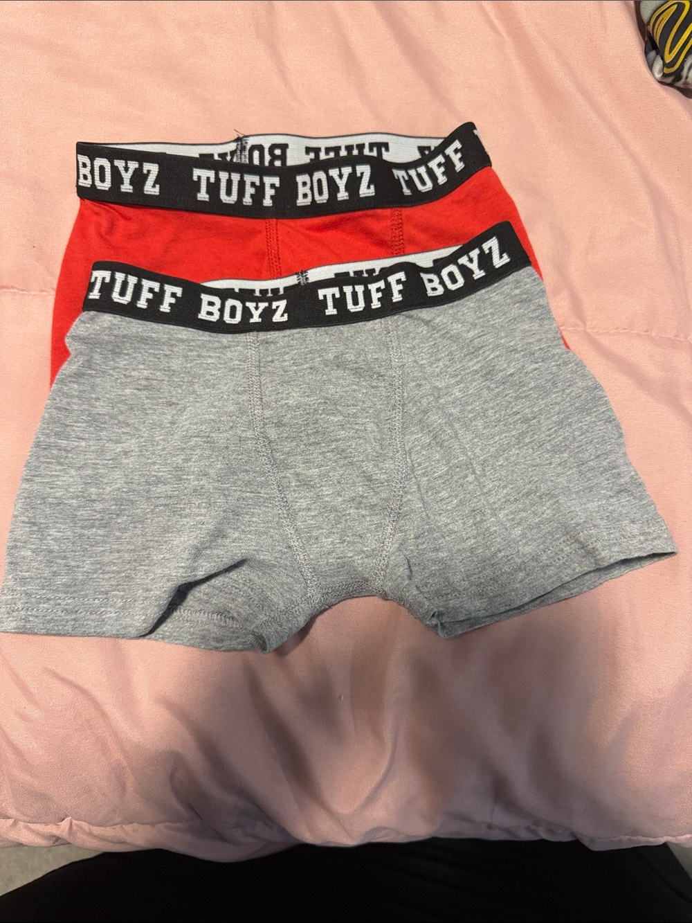 TUFF BOYZ Boxer Briefs Two-Pack — Gray & Red